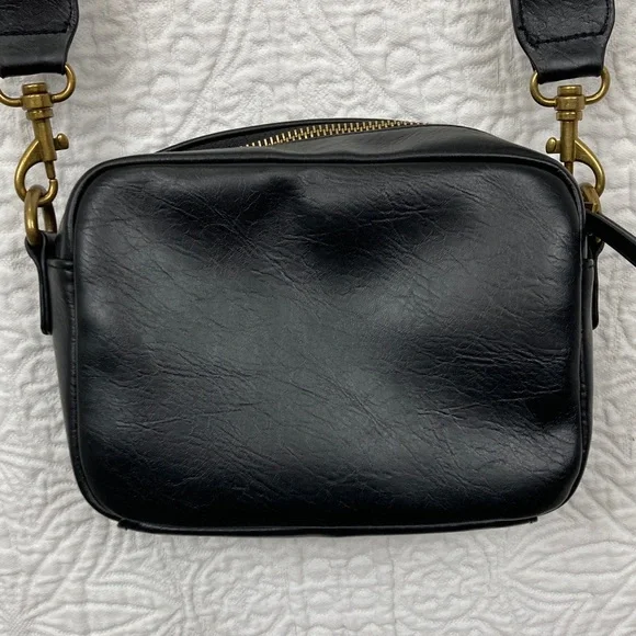 Universal Thread Checkered Black and Cream Crossbody Bag Faux Leather Cute 8 x 6 - Picture 2 of 12